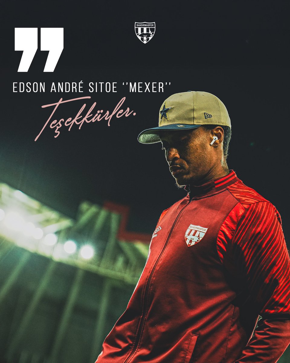 TEŞEKKÜRLER MEXER!

2023/2024 sezonundan bu yana Kulübümüz formasını giyerek 66 Maçta Bordo-Beyaz renklere hizmet eden Edson André Sitoe’nin sözleşmesi sona ermiştir.

Edson André Sitoe “Mexer” ‘e kulübümüze kattığı değerler ve gösterdiği emekler için teşekkür eder,bundan sonraki