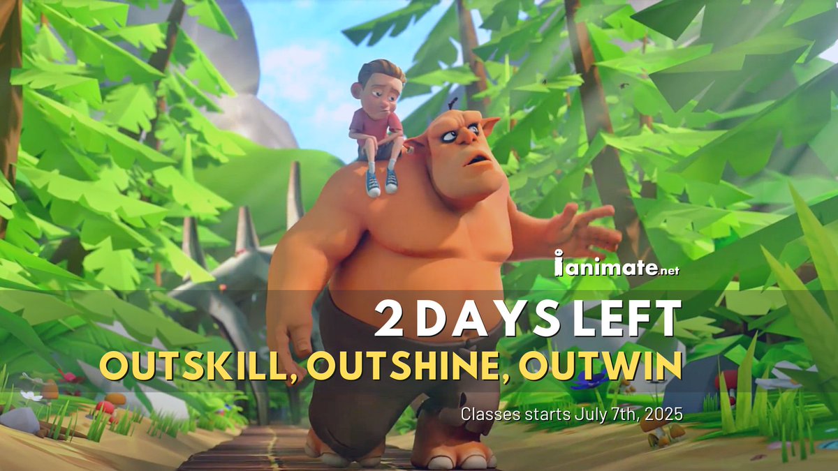 Only 2 days to go! Our July 7th start is almost here. Join a workshop that doesn’t just teach animation—but transforms how you animate. ianimate.net/apply