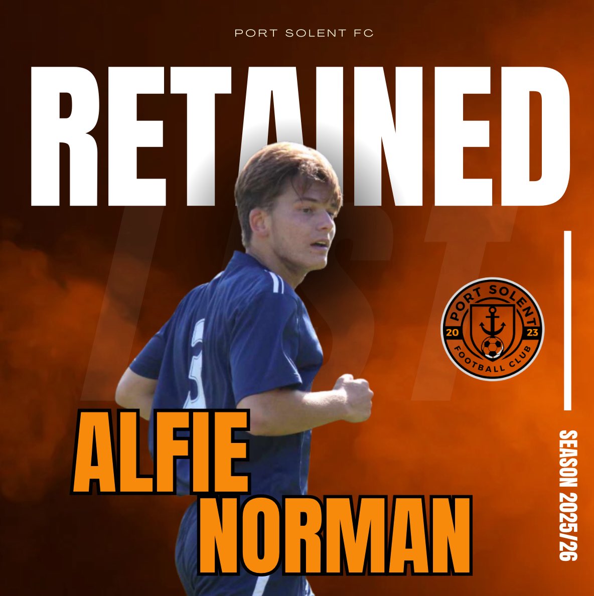 🛡️ RETAINED | ALFIE NORMAN 🛡️
The wall stays up. 💪

We’re thrilled to announce that Alfie will be staying with us for the upcoming season!
It's like Rio playing in the Mid Solent League. 
A class act