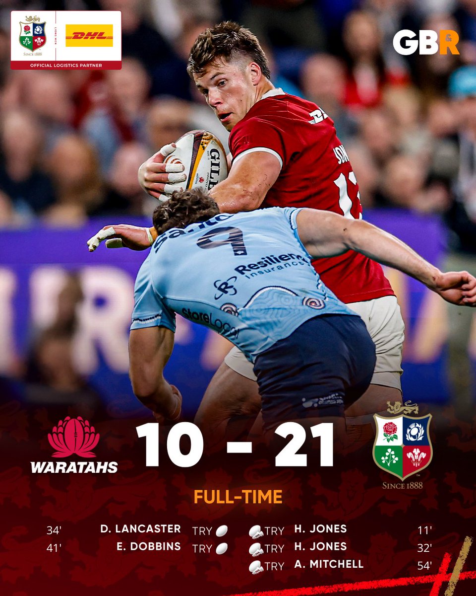 The Good, The Bad & The Rugby (@goodbadrugby) on Twitter photo The Lions overcome a DEFIANT Waratahs side in Sydney!
Our British & Irish Lions news coverage is delivered to you by @dhlrugby
#Lions2025 #TeamBehindTheTeam The Lions overcome a DEFIANT Waratahs side in Sydney!
Our British & Irish Lions news coverage is delivered to you by @dhlrugby
#Lions2025 #TeamBehindTheTeam
