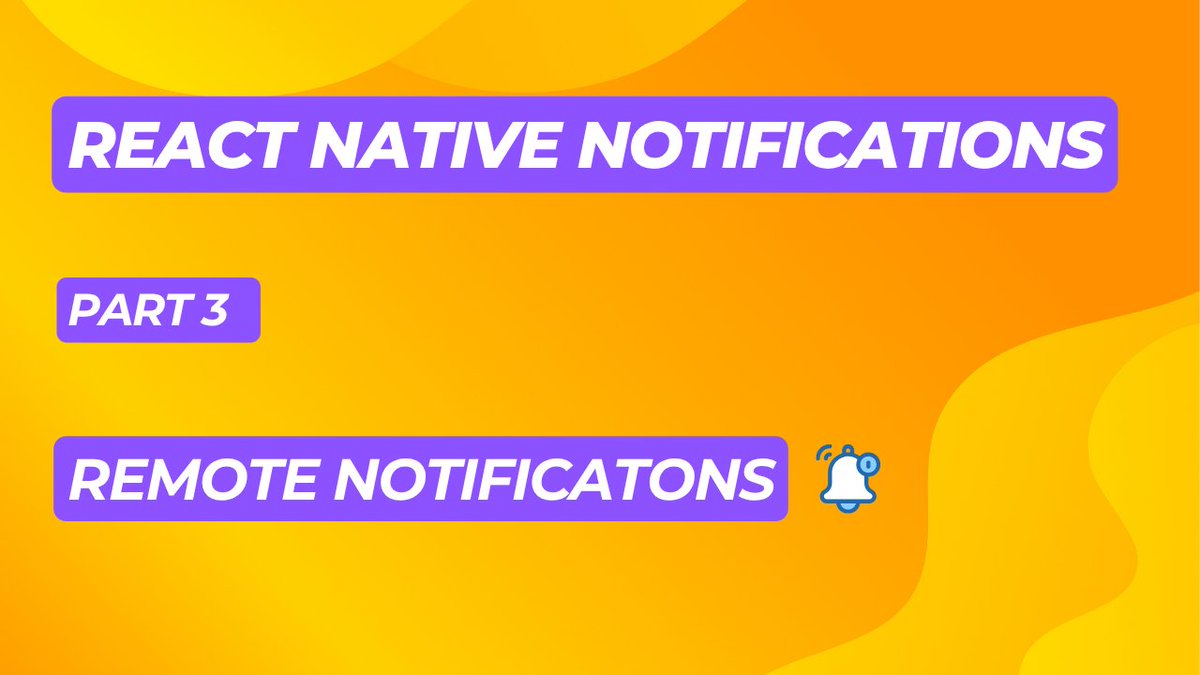 WebConceptTamil's tweet image. React Native - Remote Notifications Implementation youtu.be/Rhn3EVOoQqg?si… via @YouTube