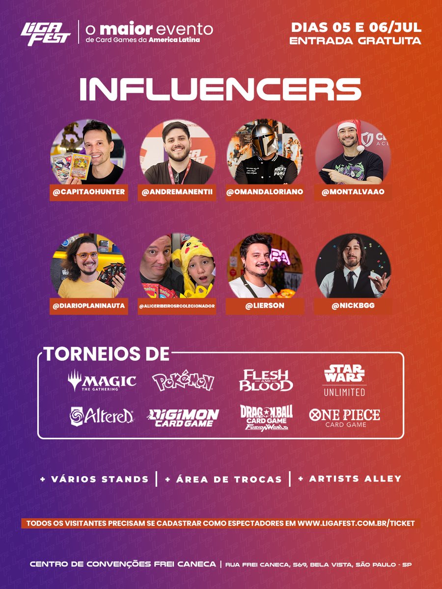COMEÇOU!

Preparado para o melhor fim de semana do ano? Nesses 2 dias teremos torneios, alguns dos melhores stands do Brasil, Artistas incríveis, influencers e muito mais!

Vem pra LigaFest!

#LigaFest