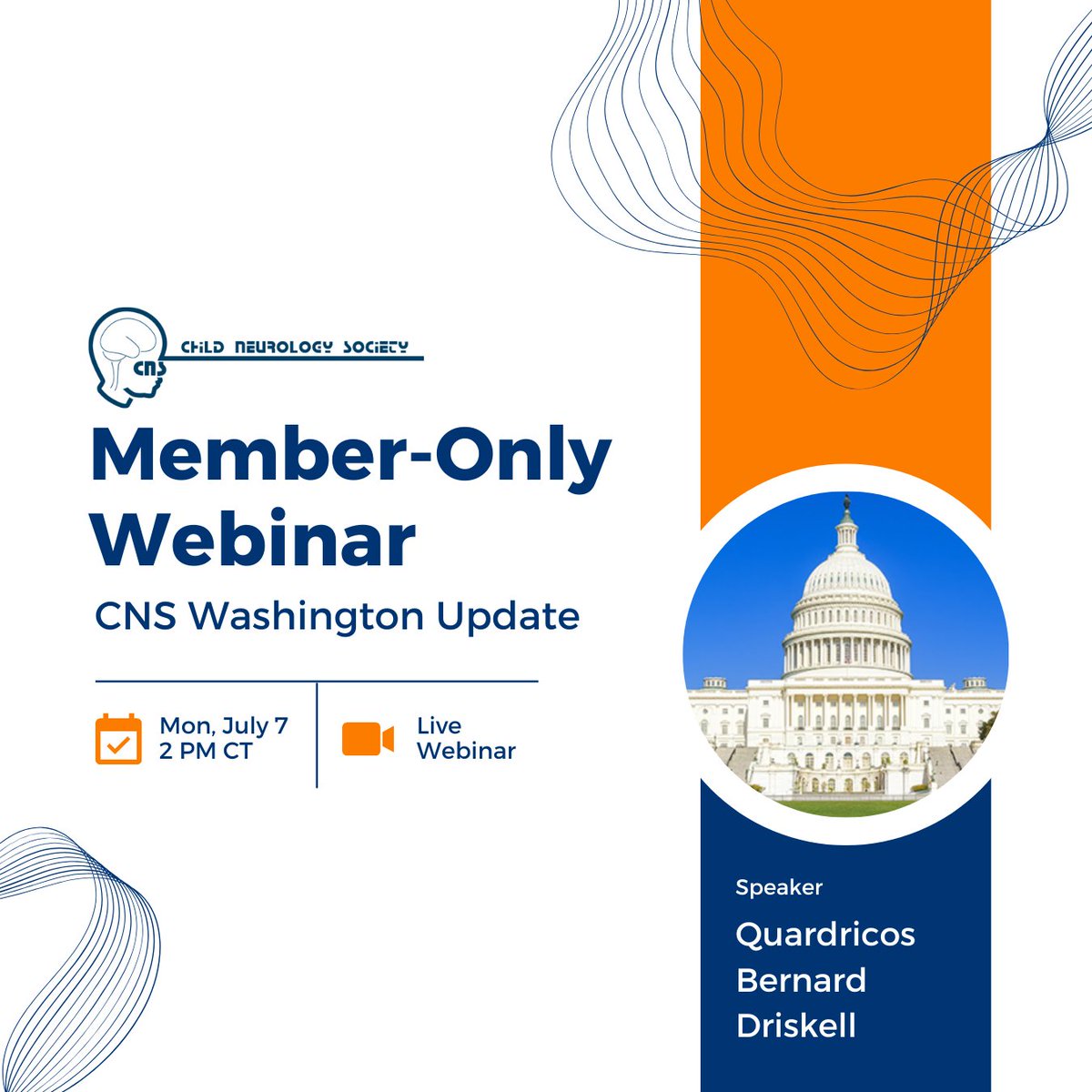 ChildNeuroSoc's tweet image. Upcoming Webinar - This CNS member-only session will provide a concise overview of the latest federal policy developments impacting child neurology.
Register Today: childneurologysociety.org/craft/upcoming…
