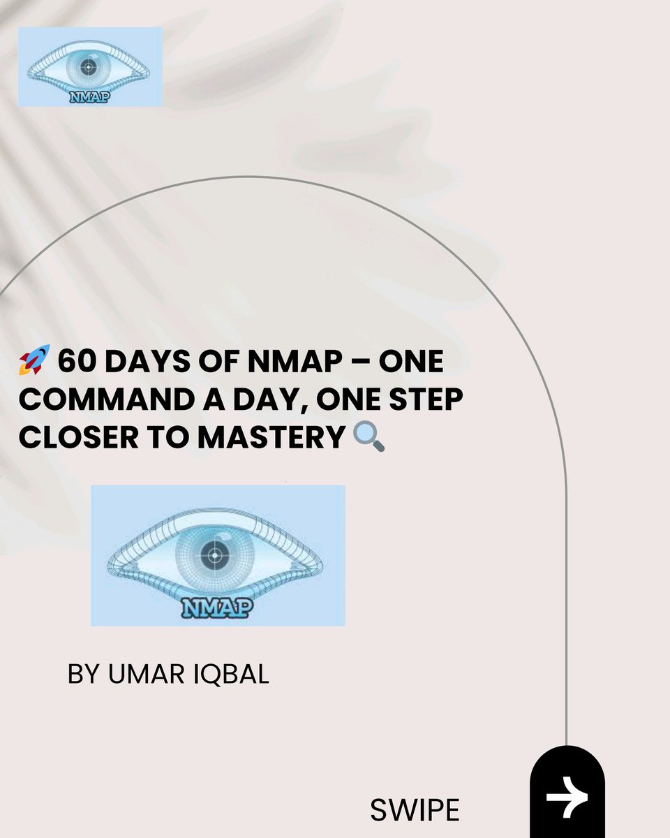 Anastasis_King's tweet image. 🧿 Nmap Commands: Understand the Network Before You Touch It 🔍📡

#Nmap #NetworkScanning #CyberSecurity #RedTeam #BlueTeam #EthicalHacking #InfoSec #Reconnaissance #SecurityTools #NmapTips #EducationOnly #OffensiveSecurity