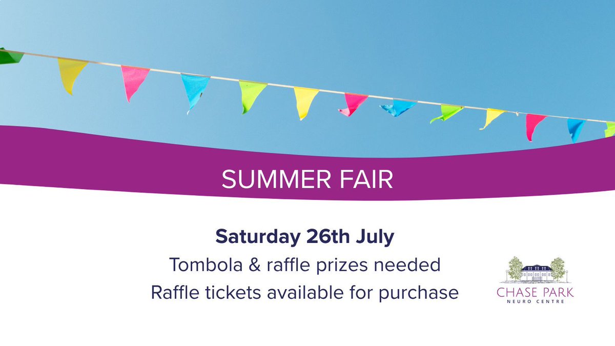 SUMMER FAIR 🎟️🎈☀️

A reminder to all family and friends that our summer fair will take place on Saturday, 26th July. Raffle tickets are now available for purchase. 🎫

If you would like to kindly donate any raffle prizes, please get in touch 💙🎁