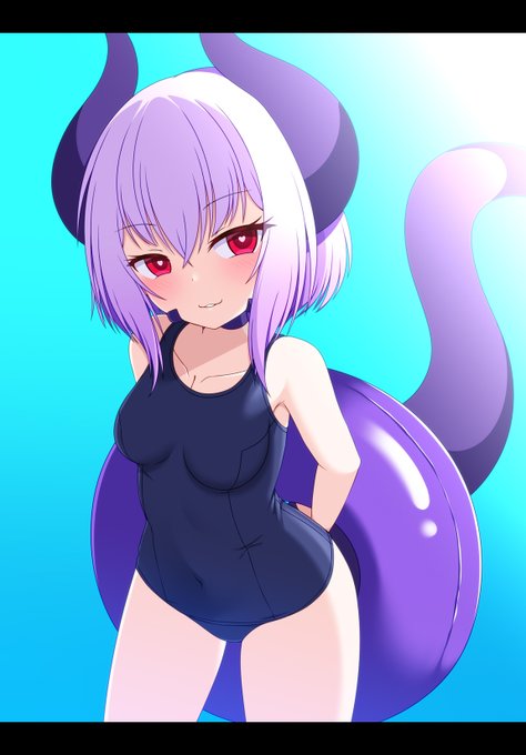 夏っぽいうちのこテンカちゃん(修正版)です 