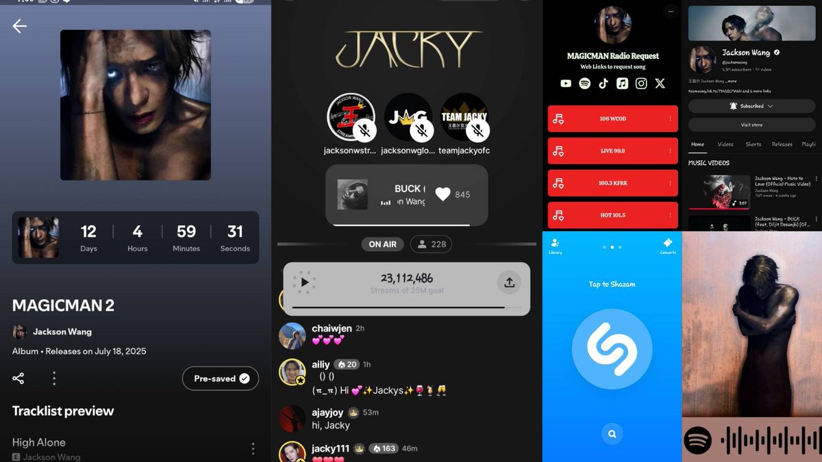 นับถอยหลัง 13 วัน ถึง #MAGICMAN2
อยากชวนทุกคนมารีเช็คสิ่งที่ทุกคนสามารถซัพพอร์ตได้ง่ายๆ

✦ ฟังเพลง Spotify
✦ เข้าร่วม StationHead 
✦ ปั่นวิว YouTube 
✦ Shazam เพลงทั้งหมด
✦ ขอเพลง สถานีวิทยุ
✦ แชร์เพลงทุกช่องทาง

ทั้งหมดนี้มีทั้งวิธีและช่องทางอำนวยความสะดวกหมดแล้ว มาลุยกัน