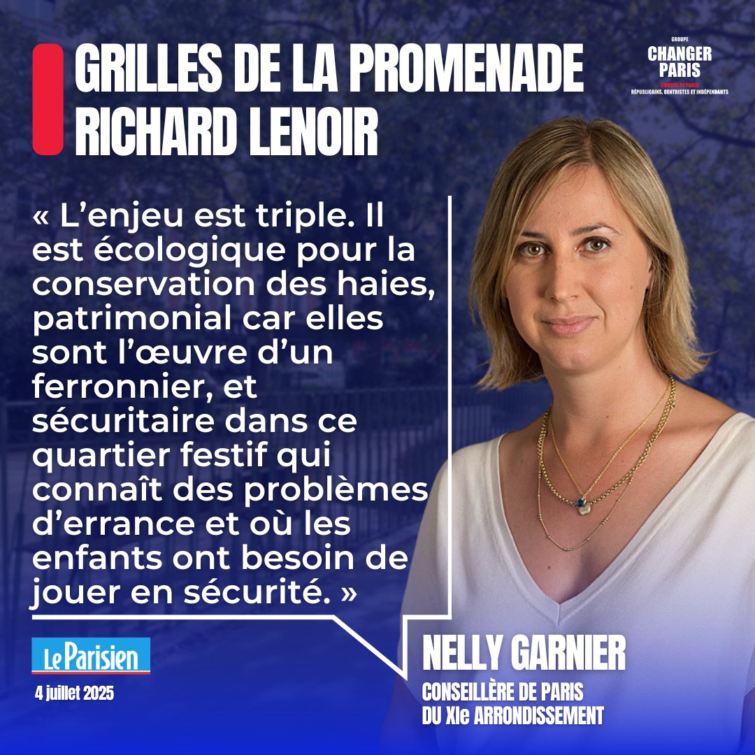 Changer Paris (@gpechangerparis) on Twitter photo 🔴Supprimer les grilles de la promenade Richard Lenoir pour faire des "ramblas" est typiquement la fausse bonne idée écologique
➡️Faune & flore ont besoin de protections en milieu urbain, rappelle <a href="/NellyGarnier/">Nelly Garnier</a>👇
Preuve encore que l'écologie n'intéresse par la majorité sortante! 🔴Supprimer les grilles de la promenade Richard Lenoir pour faire des "ramblas" est typiquement la fausse bonne idée écologique
➡️Faune & flore ont besoin de protections en milieu urbain, rappelle <a href="/NellyGarnier/">Nelly Garnier</a>👇
Preuve encore que l'écologie n'intéresse par la majorité sortante!