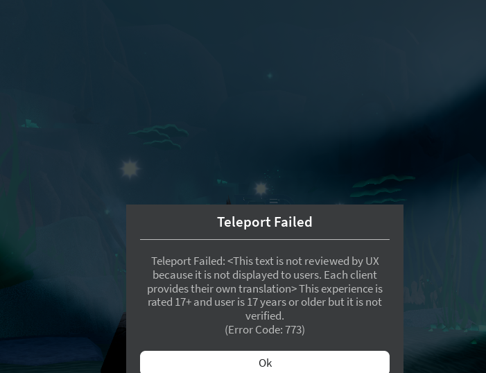 Hey <a href="/Roblox/">Roblox</a> or <a href="/DavidBaszucki/">David Baszucki</a> Please Check out this game in the Hatch, many users aren't able to access it due to it being Rated 17+. I'll post the Game and Pop up Message Down Below. #TheHatch #TheHatchRoblox