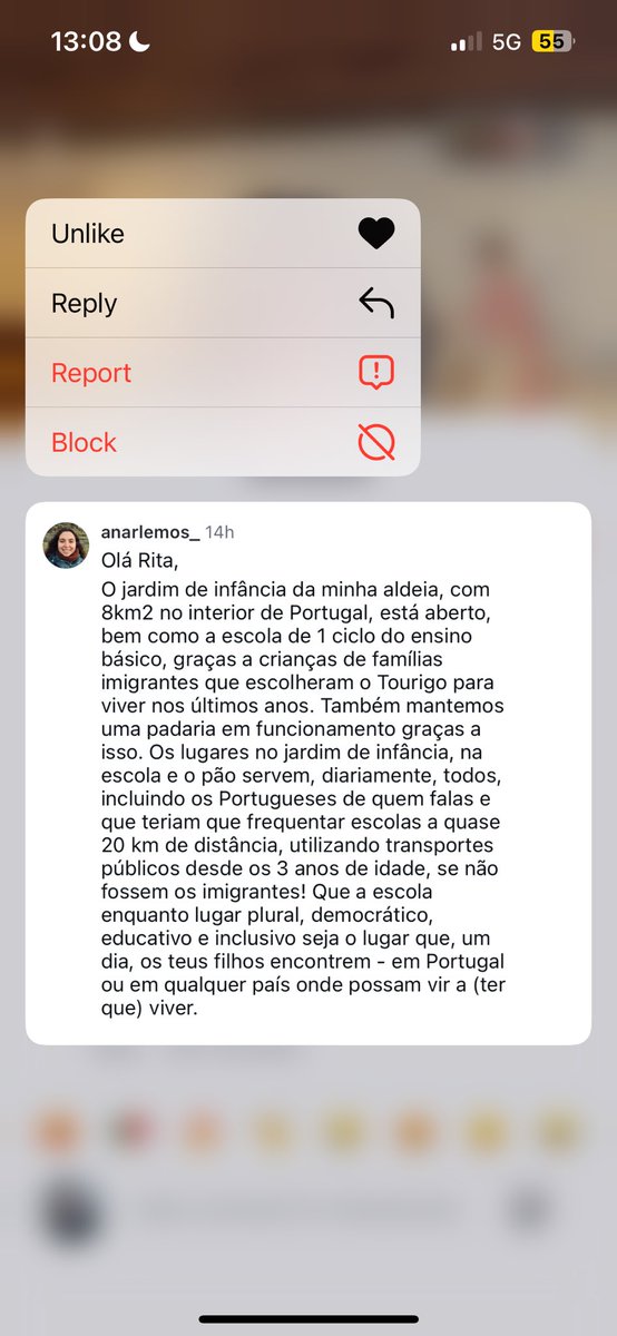 os comentários no vídeo da Rita Mentias >>>