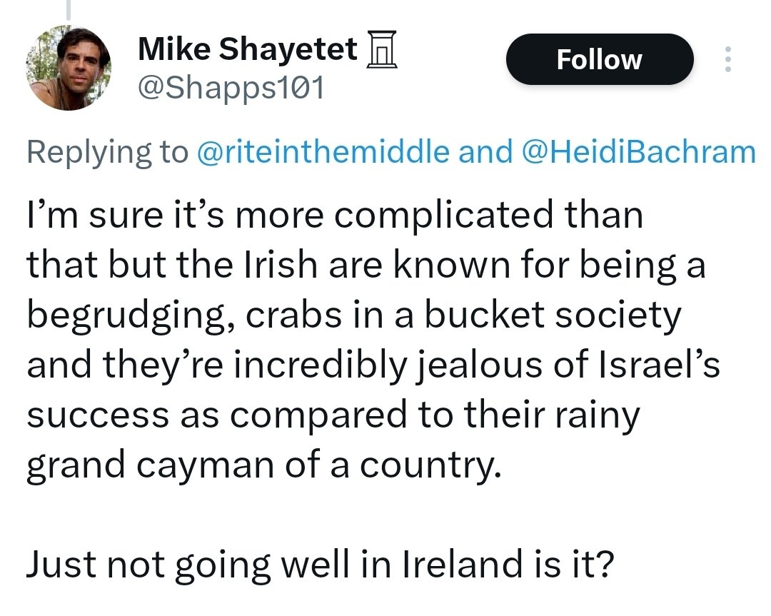 What are Israeli's known for? Give you a clue...its not fucking humus