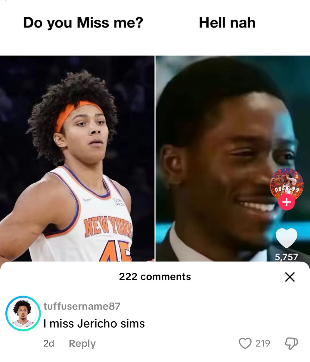 keyshangorge's tweet image. found @PlayoffBoundNYK tiktok