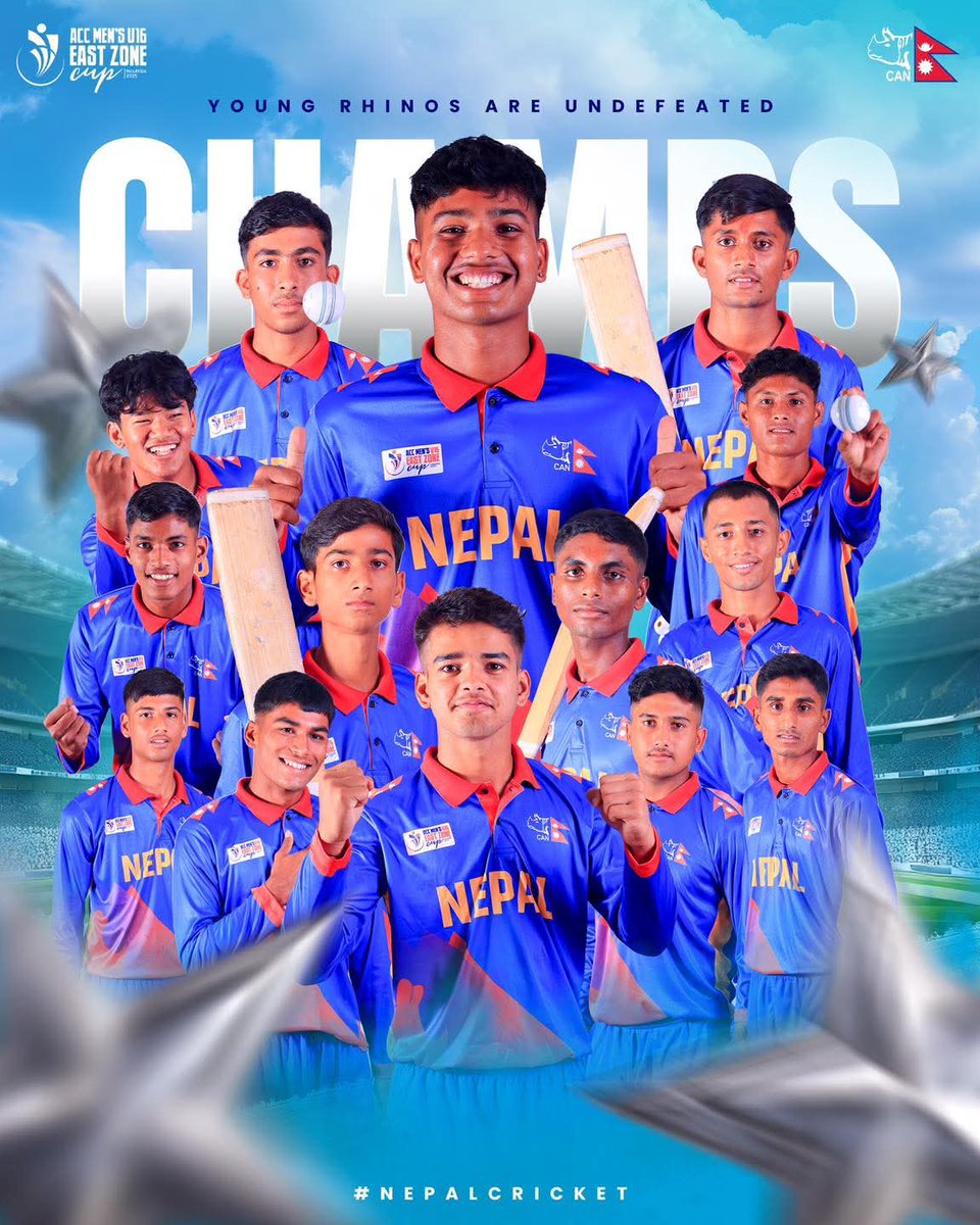 The first 50 overs ACC U-16 East Zone Cup, 2025 goes to Nepal.
#ChampionNepal #ACCU16EastZone #BipinSharma #ParimarjanYadav #AbhayYadav #RaunakSrivastav
