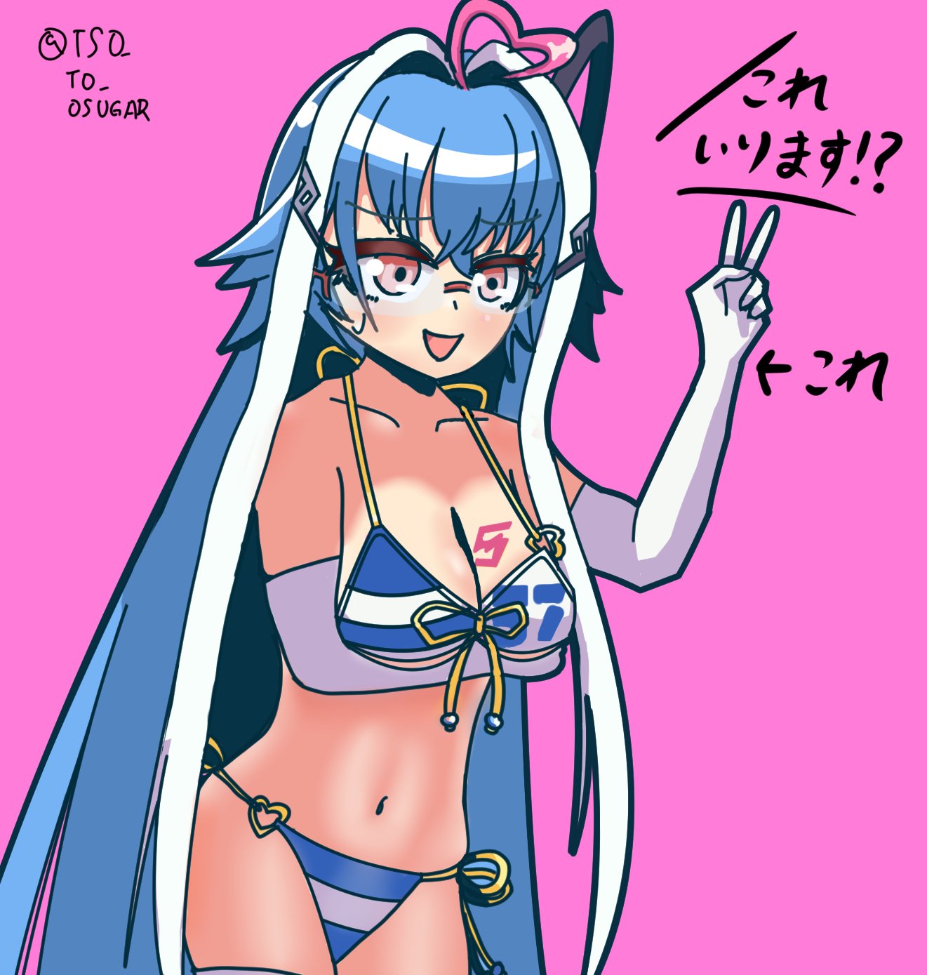 ビキニスタイルの女性イラスト Yahoo!オークション - 得体社 レーサーガール 二次元 サイバー