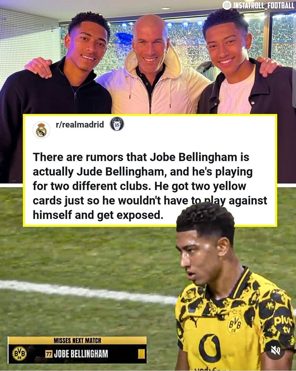 Kayishema Tity Thierry (@titykayishema) on Twitter photo Ese Jude Bellingham na Jobe Bellingham ngo ni umuntu umwe?
Kuri match ya Dortmund na Monterrey uwiyita Jobe yihesheje ikarita y'umuhondo kuko bitari gukunda ko avamo babiri ku mukino wa Real Madrid v Dortmund muza gukurikira kuri Ganza TV ya <a href="/startimesrwanda/">StarTimes Rwanda</a>
Ibi bintu bijya Ese Jude Bellingham na Jobe Bellingham ngo ni umuntu umwe?
Kuri match ya Dortmund na Monterrey uwiyita Jobe yihesheje ikarita y'umuhondo kuko bitari gukunda ko avamo babiri ku mukino wa Real Madrid v Dortmund muza gukurikira kuri Ganza TV ya <a href="/startimesrwanda/">StarTimes Rwanda</a>
Ibi bintu bijya