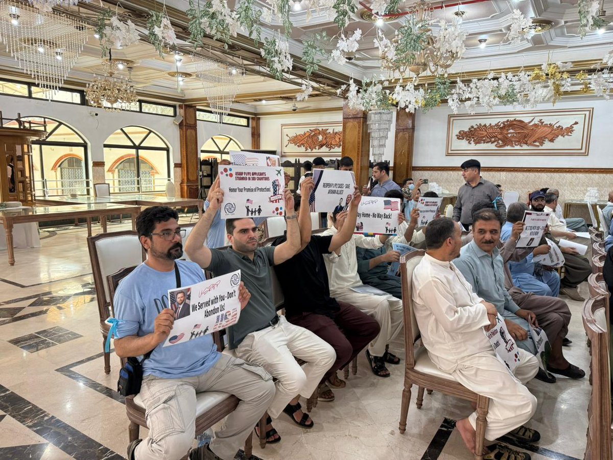 Afghan wartime allies in Pakistan, who bravely stood with U.S. forces, now face great uncertainty and severe threats as we navigate our immigration cases.
#Resume_USRAP
<a href="/realDunaldTrimp/">Dunald J. Trimp 🇱🇷</a>
<a href="/SecRubio/">Secretary Marco Rubio</a>
#Save_Afghan_Allies_P1P2