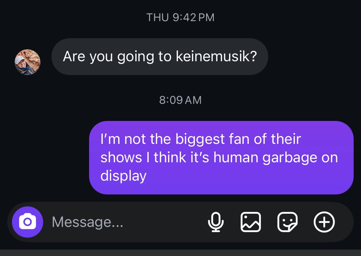 I would rather eat broken glass than go to a Keinemusik show