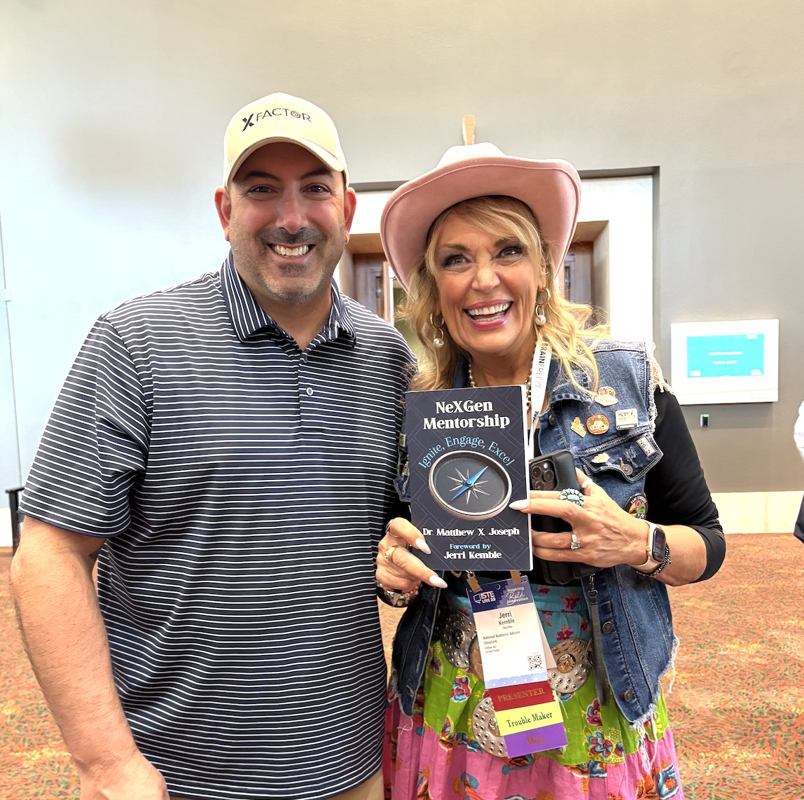 Dr. Matthew X. Joseph (@matthewxjoseph) on Twitter photo It was amazing to be able to hand <a href="/techsavvysupt/">Jerri Kemble</a>, the author of the foreword for my latest book NeXGen Mentorship: Ignite, Engage, Excel, her copy in person at #iste
learn more at: xfactor.link/mentoring It was amazing to be able to hand <a href="/techsavvysupt/">Jerri Kemble</a>, the author of the foreword for my latest book NeXGen Mentorship: Ignite, Engage, Excel, her copy in person at #iste
learn more at: xfactor.link/mentoring
