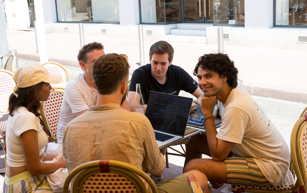 CaveDAO👾 (@cavedao_org) on Twitter photo CaveDAO took over Cannes during <a href="/EthCC/">EthCC - Ethereum Community Conference</a> 🇫🇷
In partnership with <a href="/KaiaChain/">Kaia</a> and <a href="/LINE_Global/">LINE Global</a>, we brought builders together for real conversations over iced coffee despite the heatwave 🔥
Our main sessions explored stablecoins on <a href="/KaiaChain/">Kaia</a> , Korea’s crypto landscape, and what’s CaveDAO took over Cannes during <a href="/EthCC/">EthCC - Ethereum Community Conference</a> 🇫🇷
In partnership with <a href="/KaiaChain/">Kaia</a> and <a href="/LINE_Global/">LINE Global</a>, we brought builders together for real conversations over iced coffee despite the heatwave 🔥
Our main sessions explored stablecoins on <a href="/KaiaChain/">Kaia</a> , Korea’s crypto landscape, and what’s