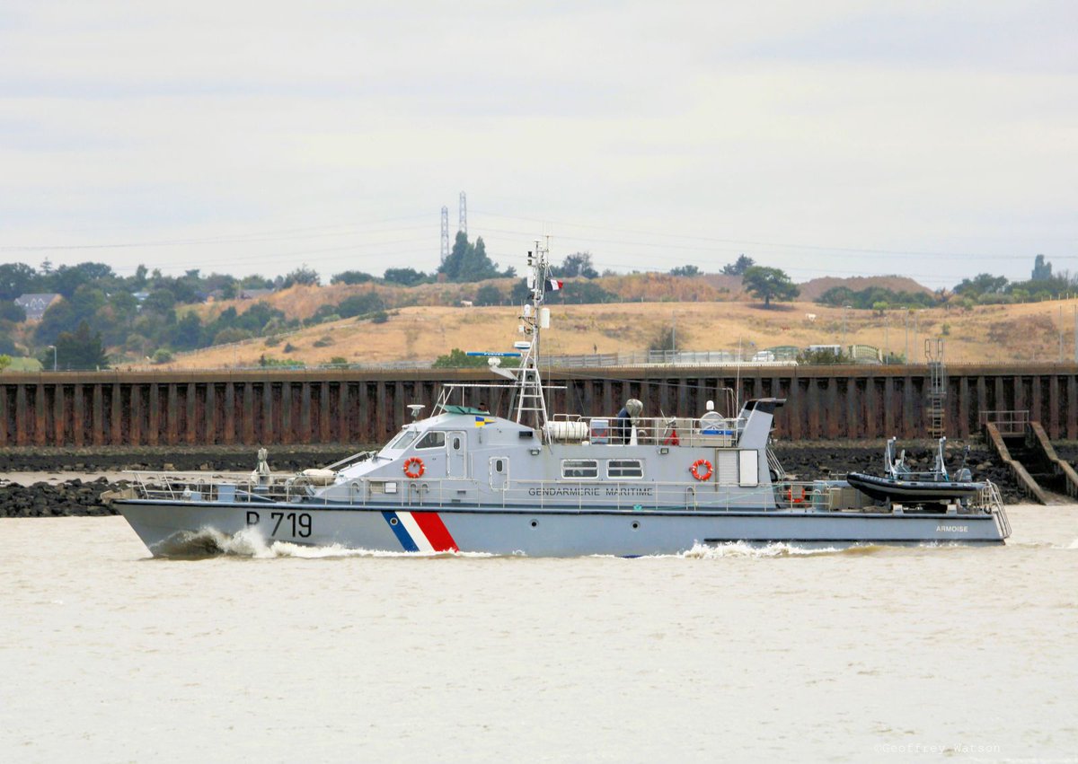 GeoffreyWatson2's tweet image. French patrol vessel "Armoise" heading up to London to go alongside HMS President.
Built France 1997.