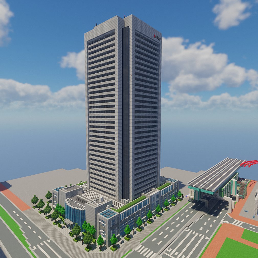 #Minecraft 
#舞紗奈市

みなとみらいのビルを再現しました。