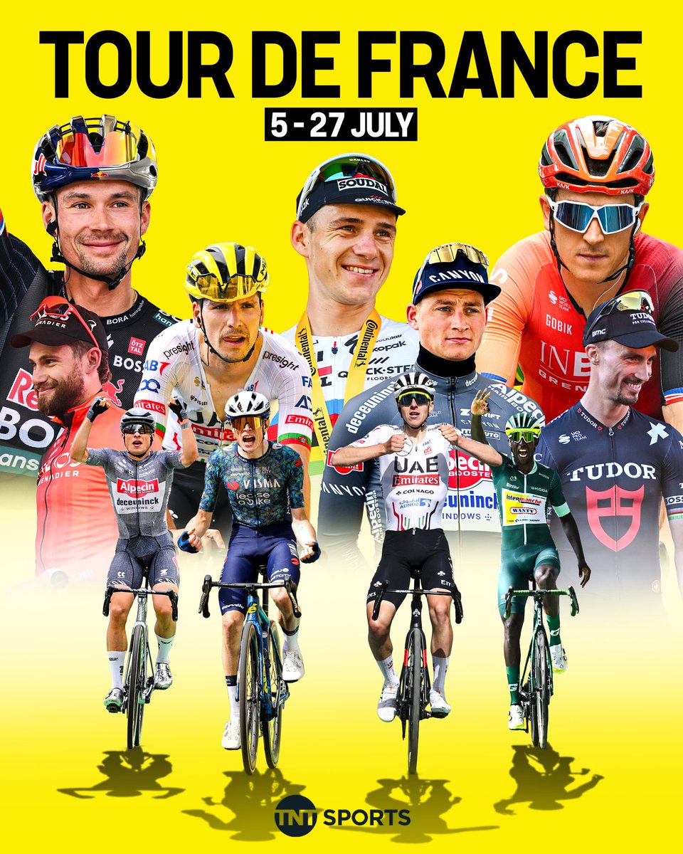 cyclingontnt's tweet image. The 2025 Tour de France is here π₯Ήπ
Watch all the action live on @tntsports and @discoveryplusUK