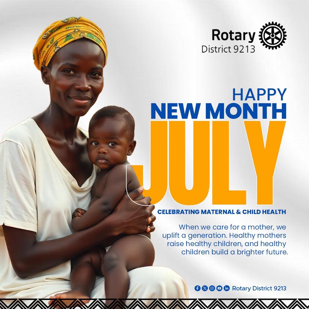 Every day, we stand with mothers &amp; children—offering care, hope &amp; healthier tomorrows. 💛
This July, we reflect on milestones, lives saved &amp; communities transformed.
#Rotary’s Maternal &amp; Child Health Month is a call to keep saving lives &amp; strengthening families.
#PeopleOfAction