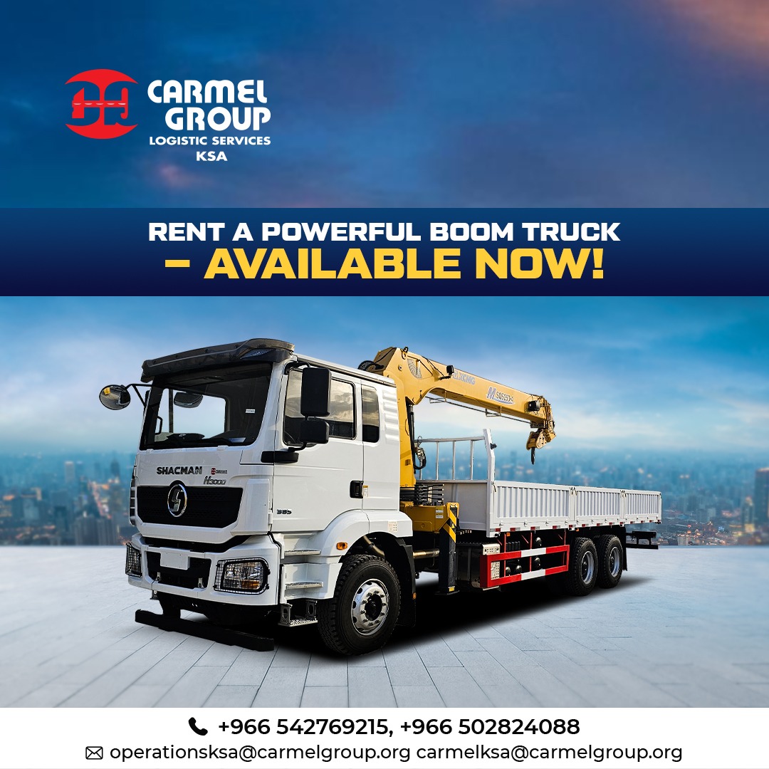 services95671's tweet image. Rent a high-performance Boom Truck in KSA 
📞 Call us: +966 542769215 | +966 502824088
📧 Email: operationsksa@carmelgroup.org | carmelksa@carmelgroup.org
🌐 Visit: carmelgroup.org/ksa
#BoomTruckRentalKSA #HeavyLiftingSolutions #ShacmanBoomTruck #CarmelGroupKSA #Construction