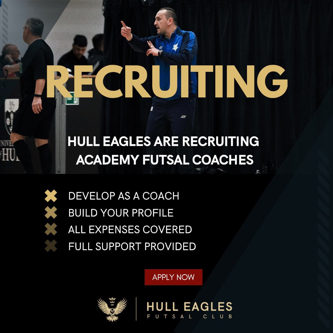 We’re Recruiting Futsal Coaches! ⚽

Our academy is looking to add 1–2 dedicated coaches to support our youth futsal program.

What we offer:
✅ Full support
✅ Expenses covered
✅ Ongoing training opportunities

Interested? Get in touch with us to find out more👍