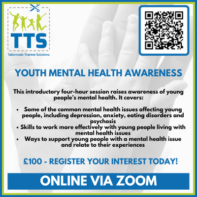 susantaylorTTS's tweet image. This introductory 4hour session raises awareness of young people’s #mentalhealth covering some of the common mental health issues affecting young people, including depression, anxiety, eating disorders and psychosis. Register your interest today! bit.ly/ttsymha