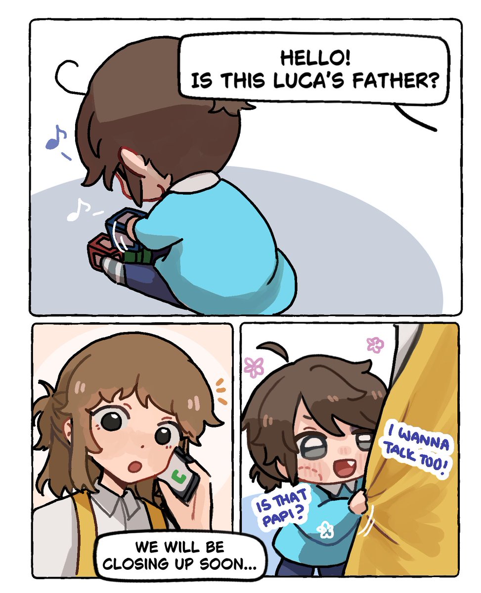 Prompt was Herman forgetting to pick Luca up so Alva goes instead LOL 