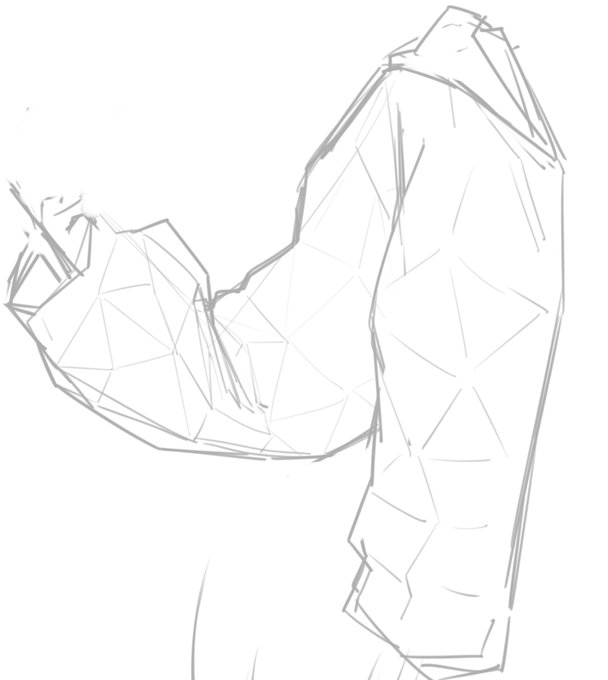 三角を意識して塗ると… 