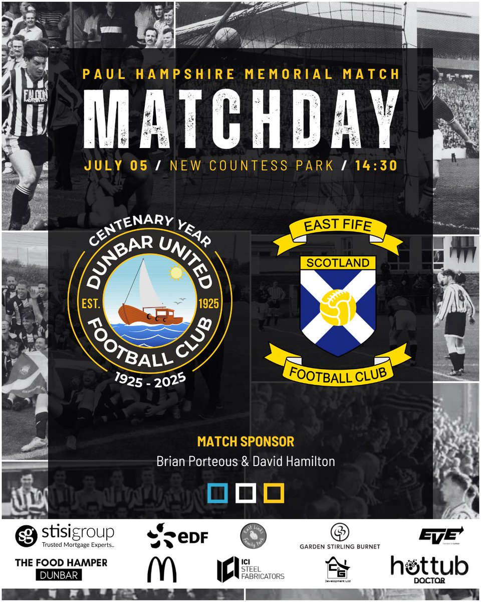 Dunbar United FC (@dunbarutd) on Twitter photo β½οΈ<a href="/EastFifeFC/">East Fife FC</a>
π 2:30pm | ποΈ New Countess Park
π€ Paul Hampshire Memorial Match
πΊ Hallhill bar open
ποΈ Adults Β£5 | Concessions Β£3 | U16s FREE
π€π€π― β½οΈ<a href="/EastFifeFC/">East Fife FC</a>
π 2:30pm | ποΈ New Countess Park
π€ Paul Hampshire Memorial Match
πΊ Hallhill bar open
ποΈ Adults Β£5 | Concessions Β£3 | U16s FREE
π€π€π―