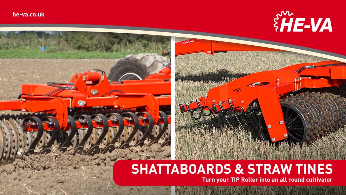 Make your @HE-VA_uk rolls work harder by equipping them with Straw Tines, Shattaboards, Slicerboards, Multi-Seeder, or a Top-Cutter – transforming them into an all-in-one cultivation and crop establishment tool. 💪

Read more: ow.ly/VfrM30sNr0r