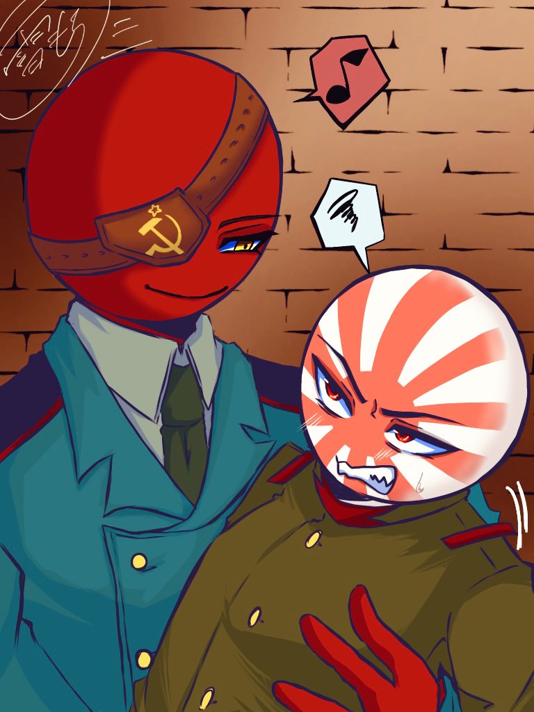 スペで描き切れなかったｿﾆﾃ
描こうとしてた構図と変わってしまったのとツールを使わないといつまで経っても丸が描けない悲しみ🥹

#CountryHumans