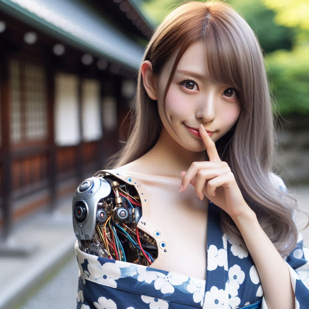 「し…　誰にも言わないでね？」

#BingAI #cyborg #fembot #メカバレ #ロボット