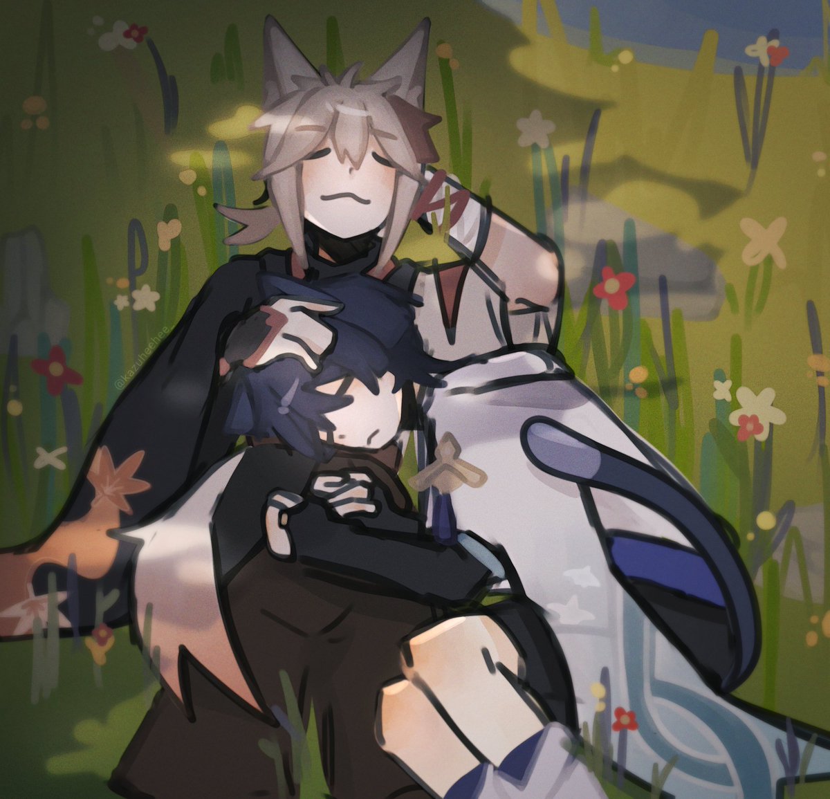 kazuheehee_'s tweet photo. #kzscrsummerexchange2025 exhange gift for @Shaerufu !!! i hope yew like it:3

#kazuscara #原神 https://t.co/VdBMlIrNbE