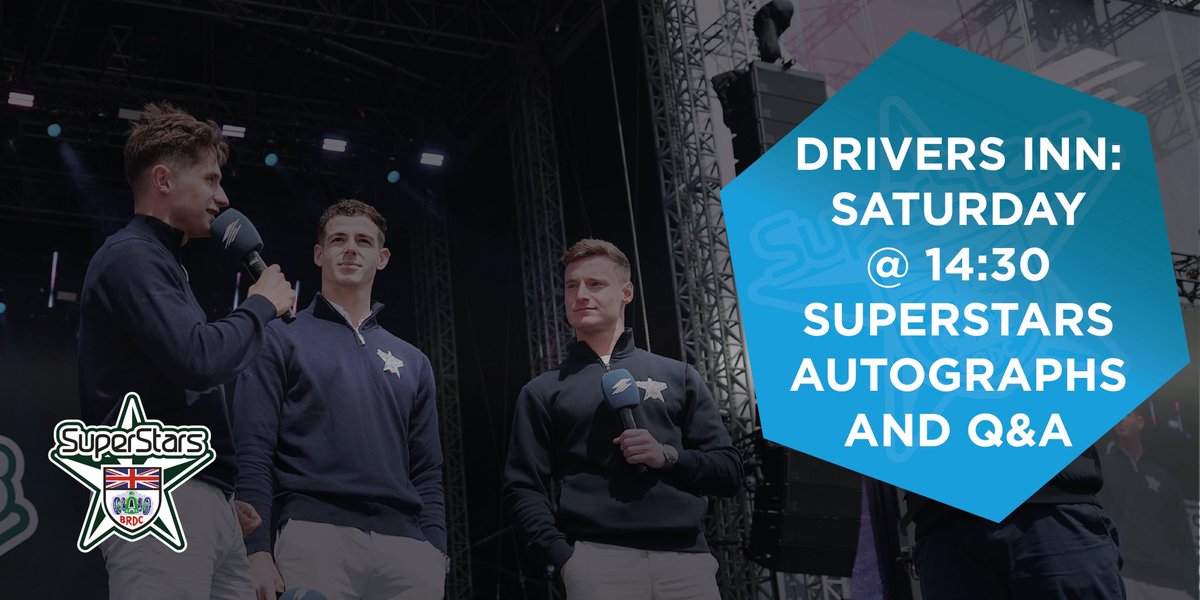 BRDC SuperStars (@brdcsuperstars) on Twitter photo Five of our BRDC SuperStars will be appearing on the <a href="/SilverstoneUK/">Silverstone</a> Drivers Inn stage today at 14:30, so come along and meet <a href="/JonnyEdgar_/">Jonny Edgar</a> <a href="/SebPriaulx/">Sebastian Priaulx</a> <a href="/Joseph_Loake/">Joseph Loake</a> Louis Sharp and Callum Voisin.
#BritishGP #BRDCSuperStars Five of our BRDC SuperStars will be appearing on the <a href="/SilverstoneUK/">Silverstone</a> Drivers Inn stage today at 14:30, so come along and meet <a href="/JonnyEdgar_/">Jonny Edgar</a> <a href="/SebPriaulx/">Sebastian Priaulx</a> <a href="/Joseph_Loake/">Joseph Loake</a> Louis Sharp and Callum Voisin.
#BritishGP #BRDCSuperStars