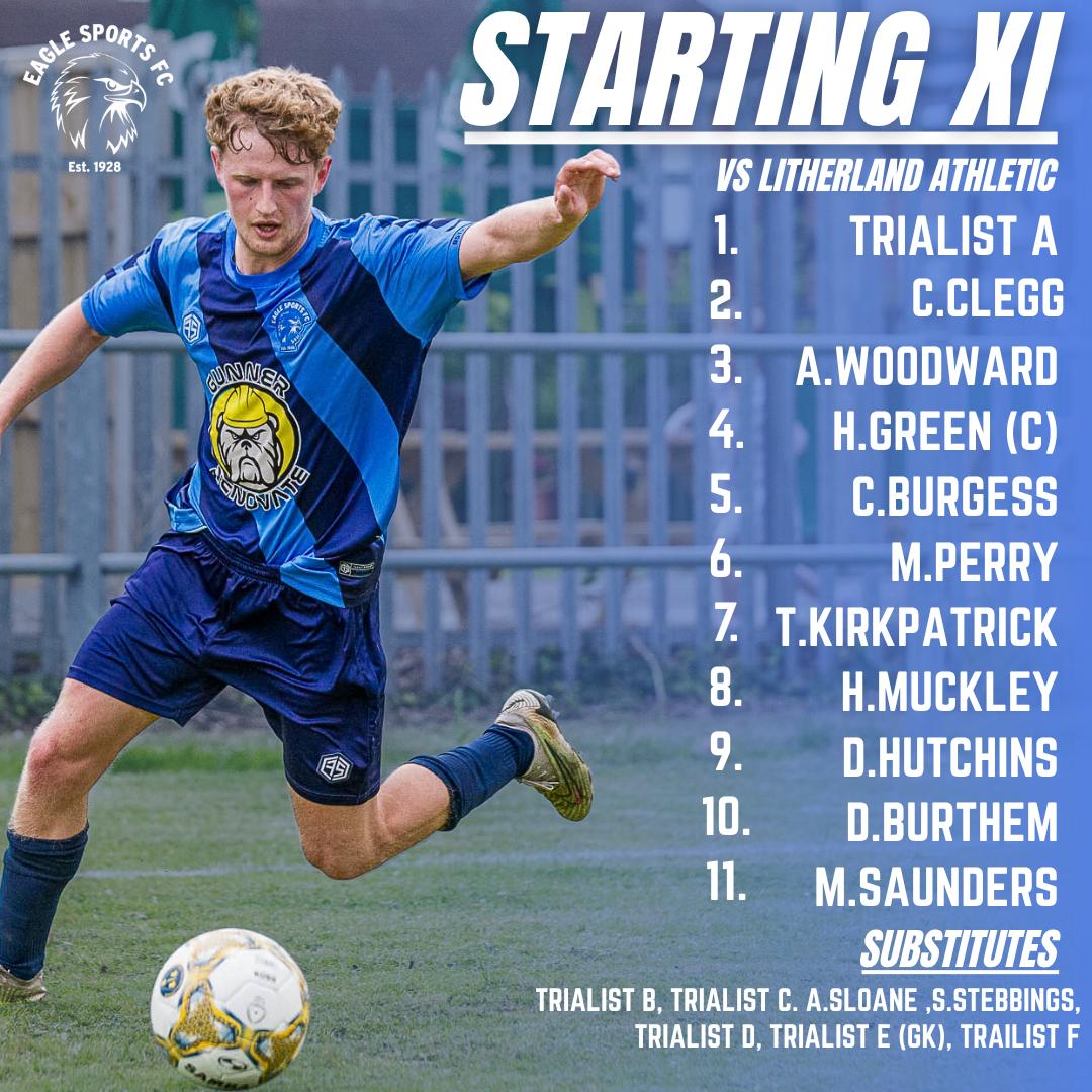 EagleSportsFC's tweet photo. We return to action for the 2025/26 season! Starting off with a pre-season fixture against @lafc1st!

🔢 Team news is in...

©️Harrison Green captains the side this afternoon.

#UpTheGulls🦅 https://t.co/Y01j39vfUJ