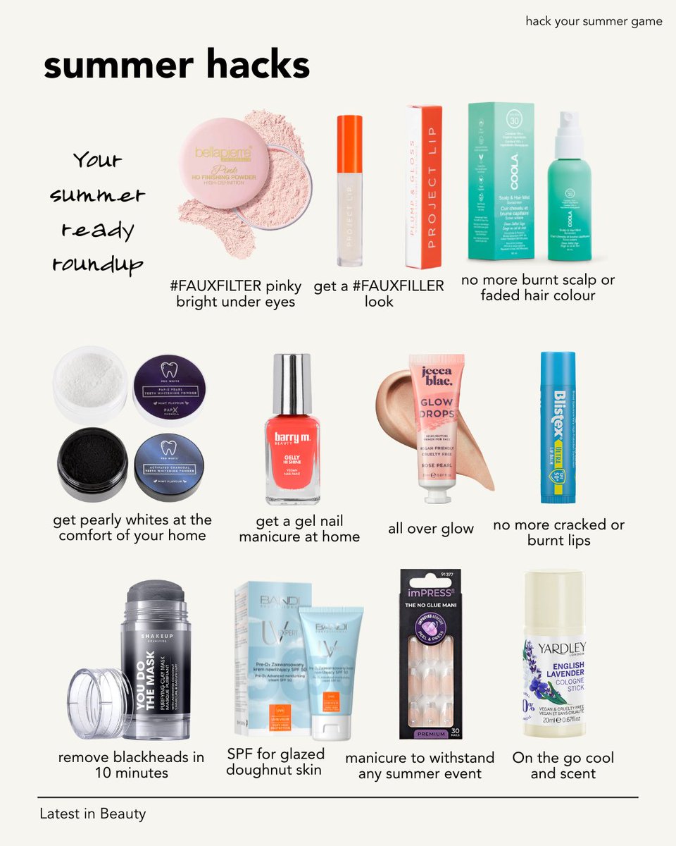 The Summer Hacks List - save for your reference📝

latestinbeauty.com/collections/bo…