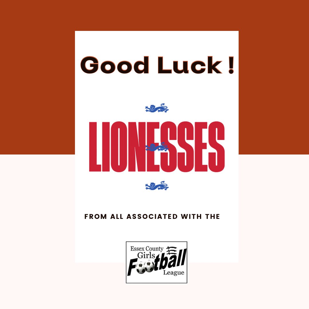 Good luck to the <a href="/Lionesses/">Lionesses</a> at EUROS 2025 from all associated with the Essex County Girls Football League.

Bring it home ladies!