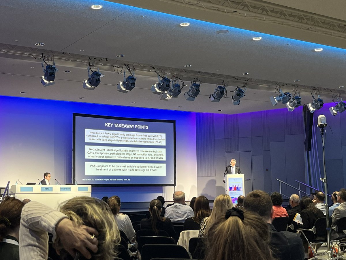 CASSANDRA trial presented at #EPC2025
PAXG 🤜🏼🤛🏼FOLFIRINOX in resectable and borderline resectable PDAC

🏆PAXG prolongs Event Free Survival (16 vs 10.2 months)

Amazing results from 🇮🇹
