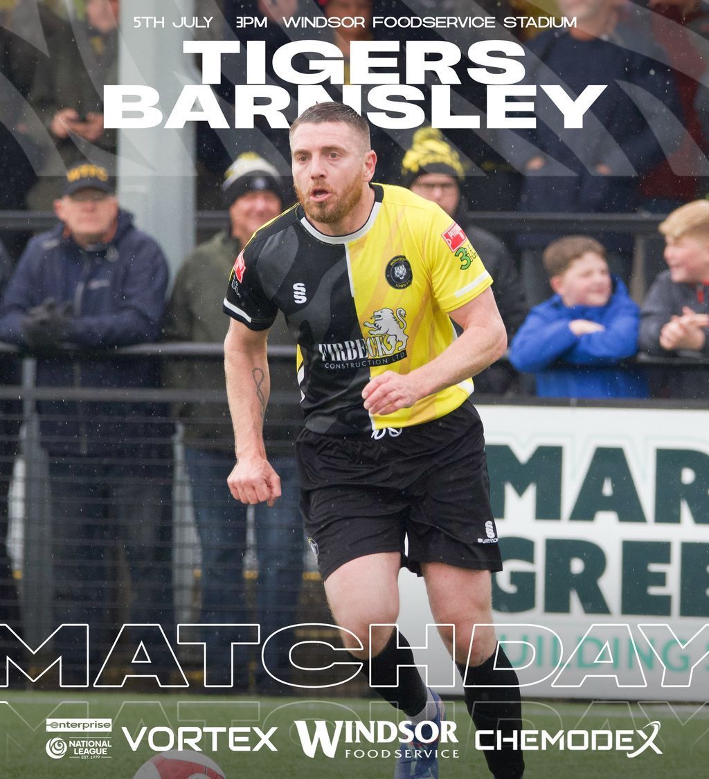 𝗠𝗔𝗧𝗖𝗛𝗗𝗔𝗬! 🏟️ 

We take on <a href="/BarnsleyFC/">Barnsley FC</a> in an 𝗮𝗹𝗹-𝘁𝗶𝗰𝗸𝗲𝘁 friendly at the Windsor Foodservice Stadium!

🎟️ You have two hours to get your ticket for today's game, click on the link here: bit.ly/4lC32I8 

#UTT🐯