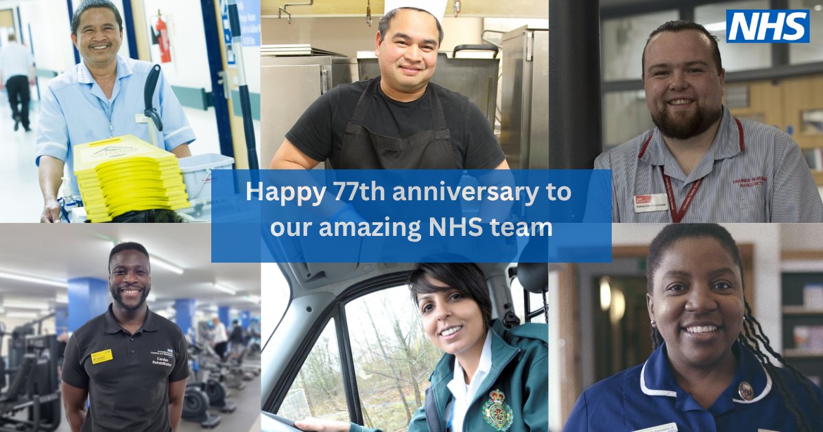 HealthCareersUK's tweet image. It’s the #NHSBirthday
Today we are celebrating 77 years of the NHS. Join us in thanking everyone who is part of the NHS.