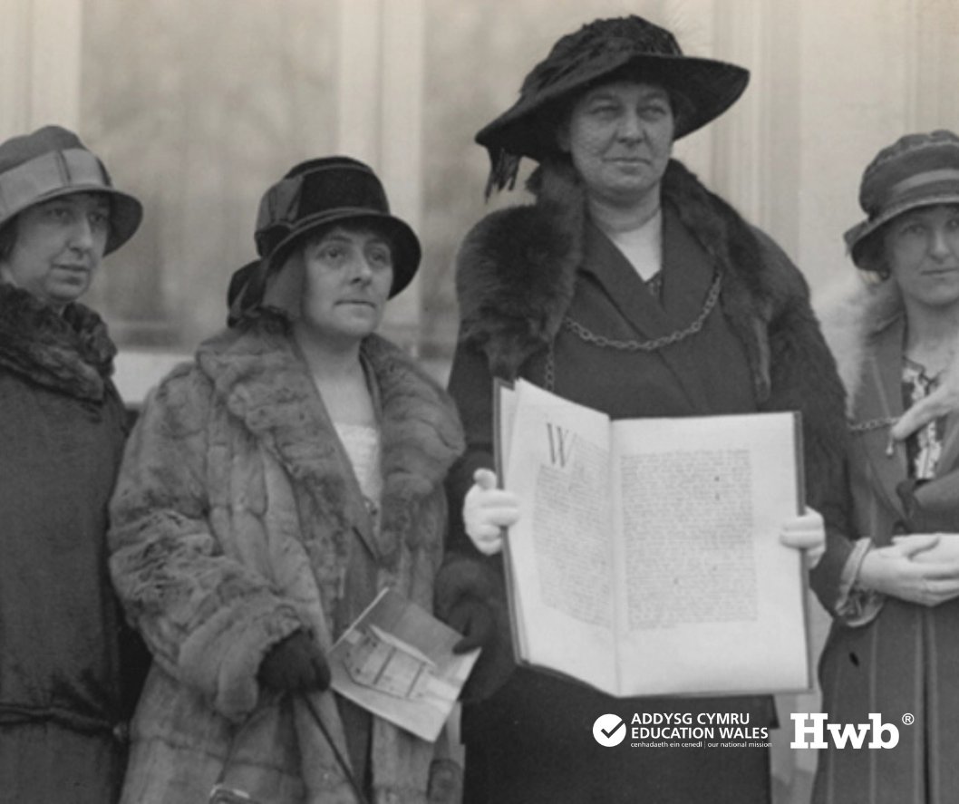 WG_Education's tweet photo. Welsh Women's Peace Petition: resource pack for schools.
Uncover this inspiring 1923 story through interactive activities designed for cross-curricular learning at progression steps 3 and 4.
https://t.co/aT7B60pIu8
#Adnodd https://t.co/ZX0tpcZa6V