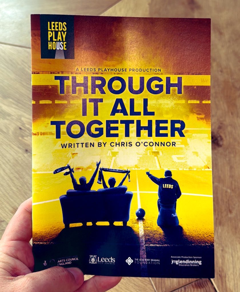 Went with some friends to see Through It All Together at <a href="/LeedsPlayhouse/">Leeds Playhouse</a> last night &amp; I cannot recommend it highly enough! Genius writing and very poignant too it brings back an avalanche of memories of the Marcelo Bielsa era at Elland Road. The cast are just incredible. #lufc