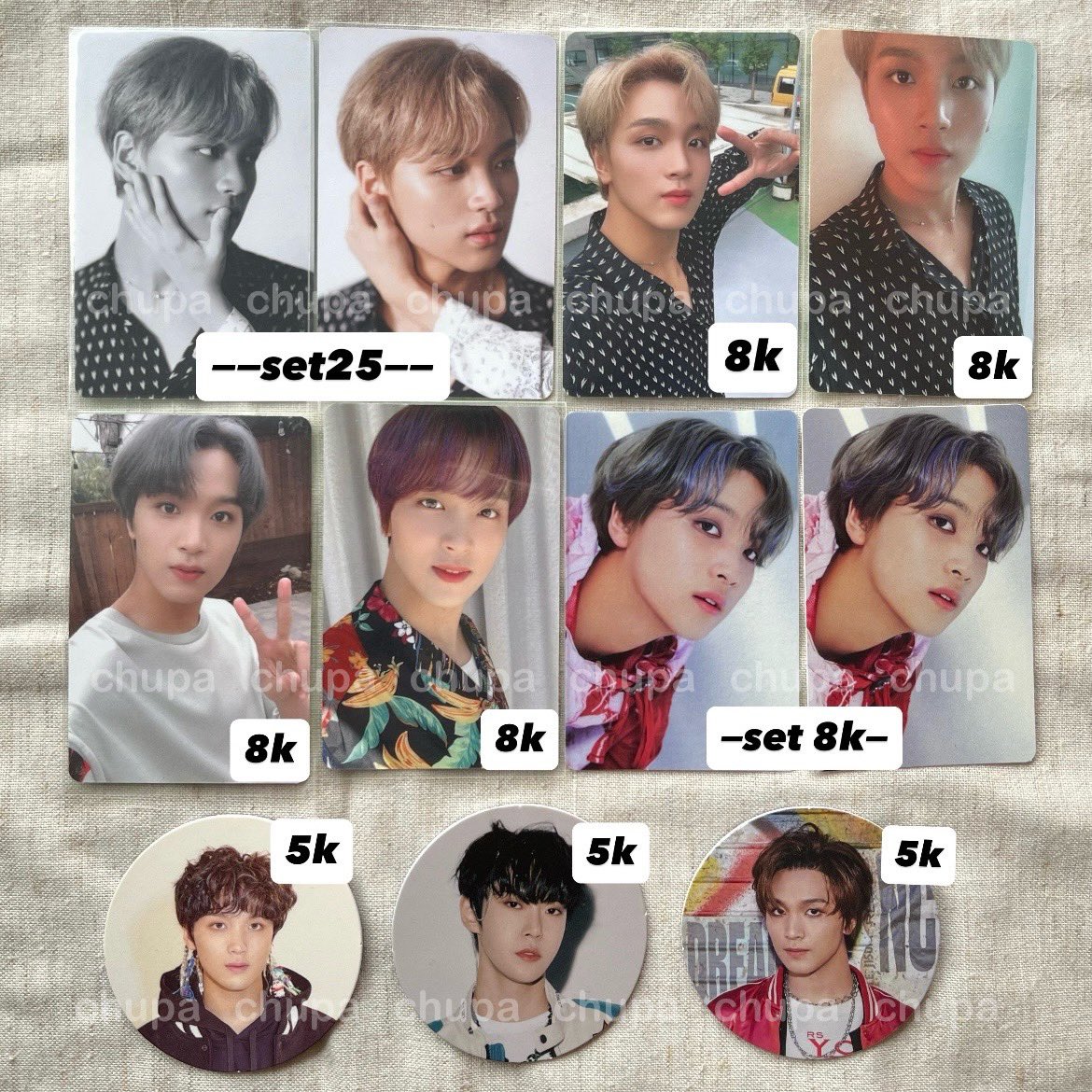 wts aab haechan dicon, min take 2, yg mau bleh sung dm👍🏻

✅inc pack
❌excl adm🍊
📍Bandung

*bisa take all 65k dapet semua yg ada di pict / each sesuai di foto

tags; pc nct haechan 127 dicon bnw jidatan