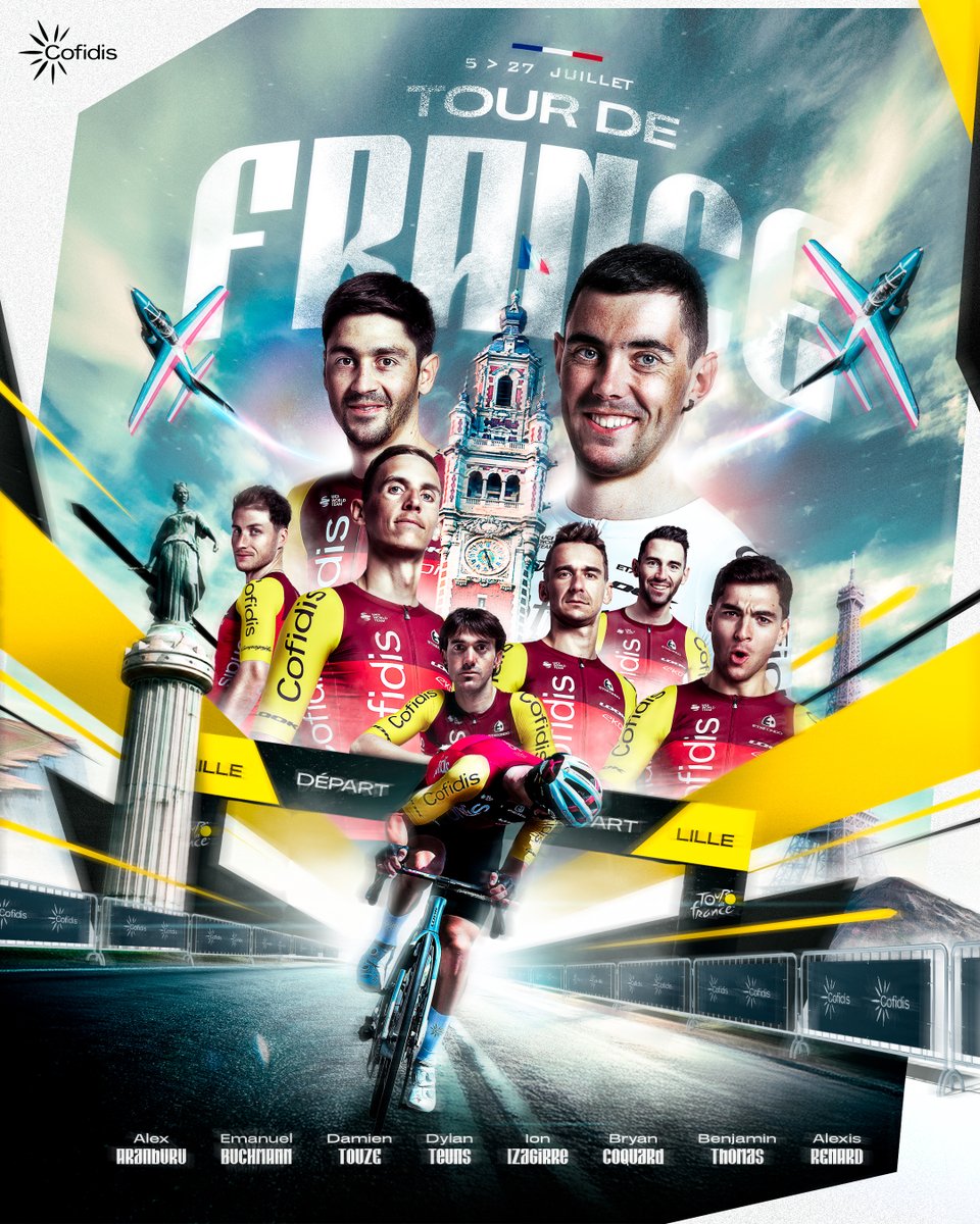 Tournés vers le même objectif 🎯

La plus grand course du monde,
la Grande Boucle,
le Tour de la France,
le Tour de France,
le Tour.

3 semaines à sillonner les routes de France. 3 semaines pour faire briller nos couleurs, avec un Grand Départ à la maison 🏠.

🖌  Studio Give Me