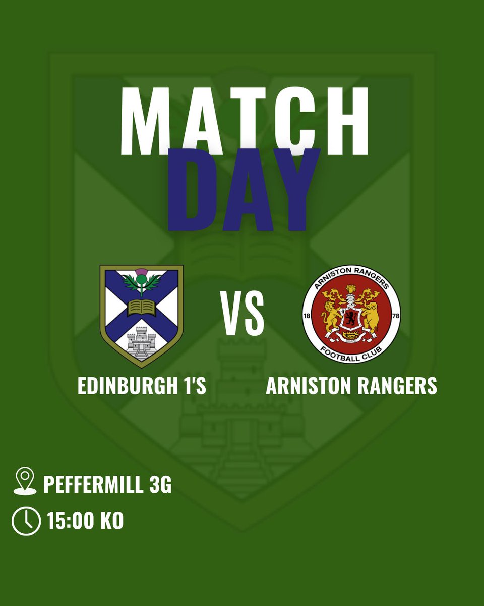 It’s Matchday! ⚽️💪

🆚 Arniston Rangers
⏰ 3PM KO
📍Peffermill 3G