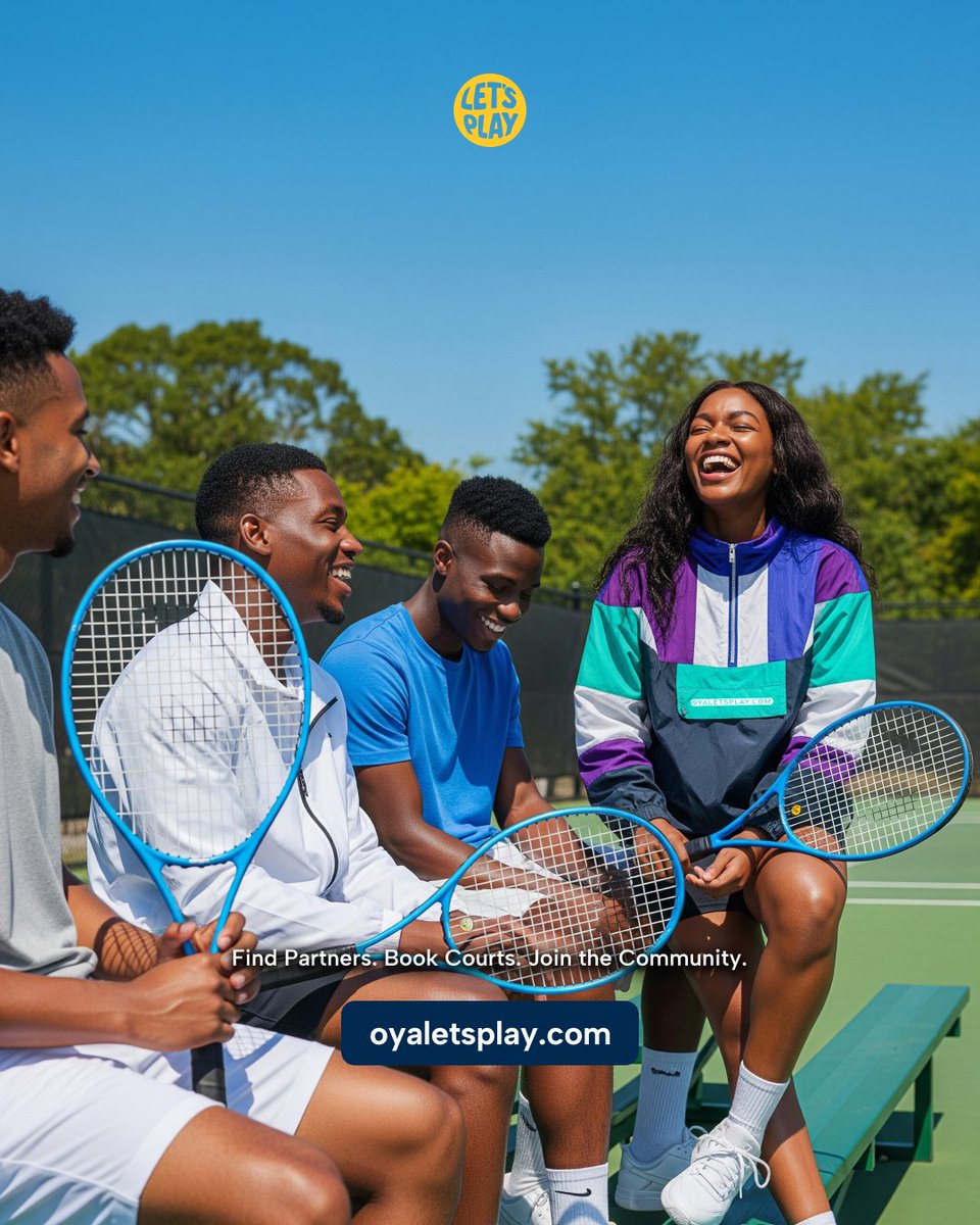 oyaletsplay's tweet photo. Whether you're a tennis newbie or just love a casual rally, our community welcomes you! Join the fun &amp; connect with players in Lagos. 🎾 
#LetsPlay #TennisForEveryone

Join the community at https://t.co/kEaAMKWuKl https://t.co/1dNkXszWhL